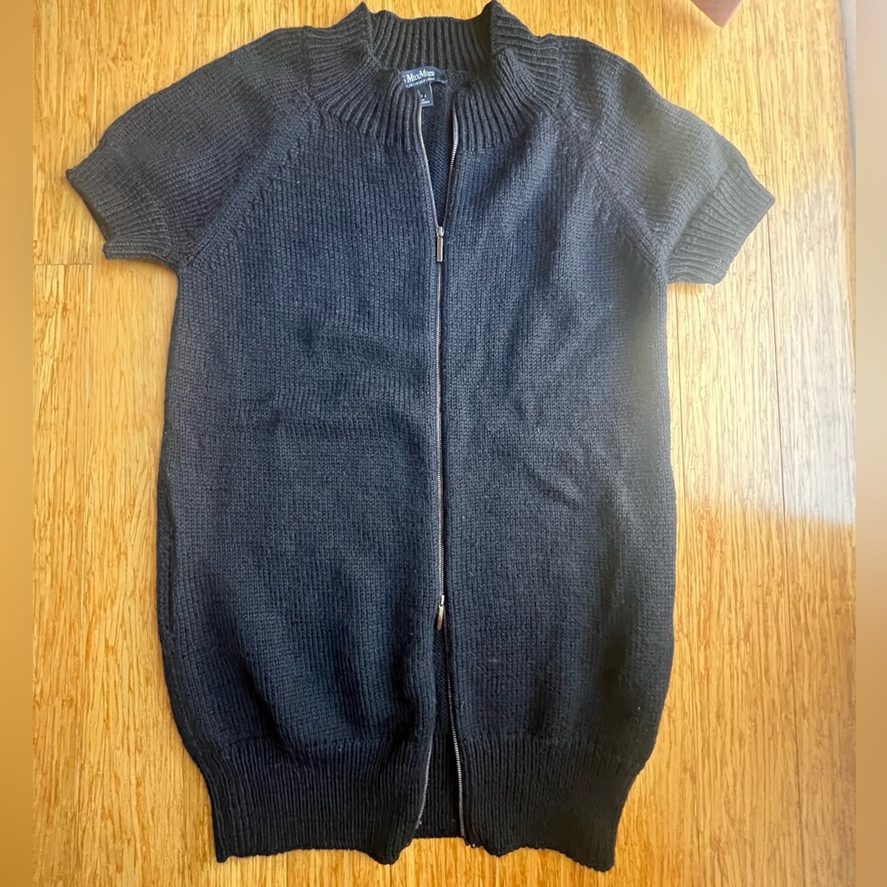 MAXMARA Wool Double Zip Cardigan Small